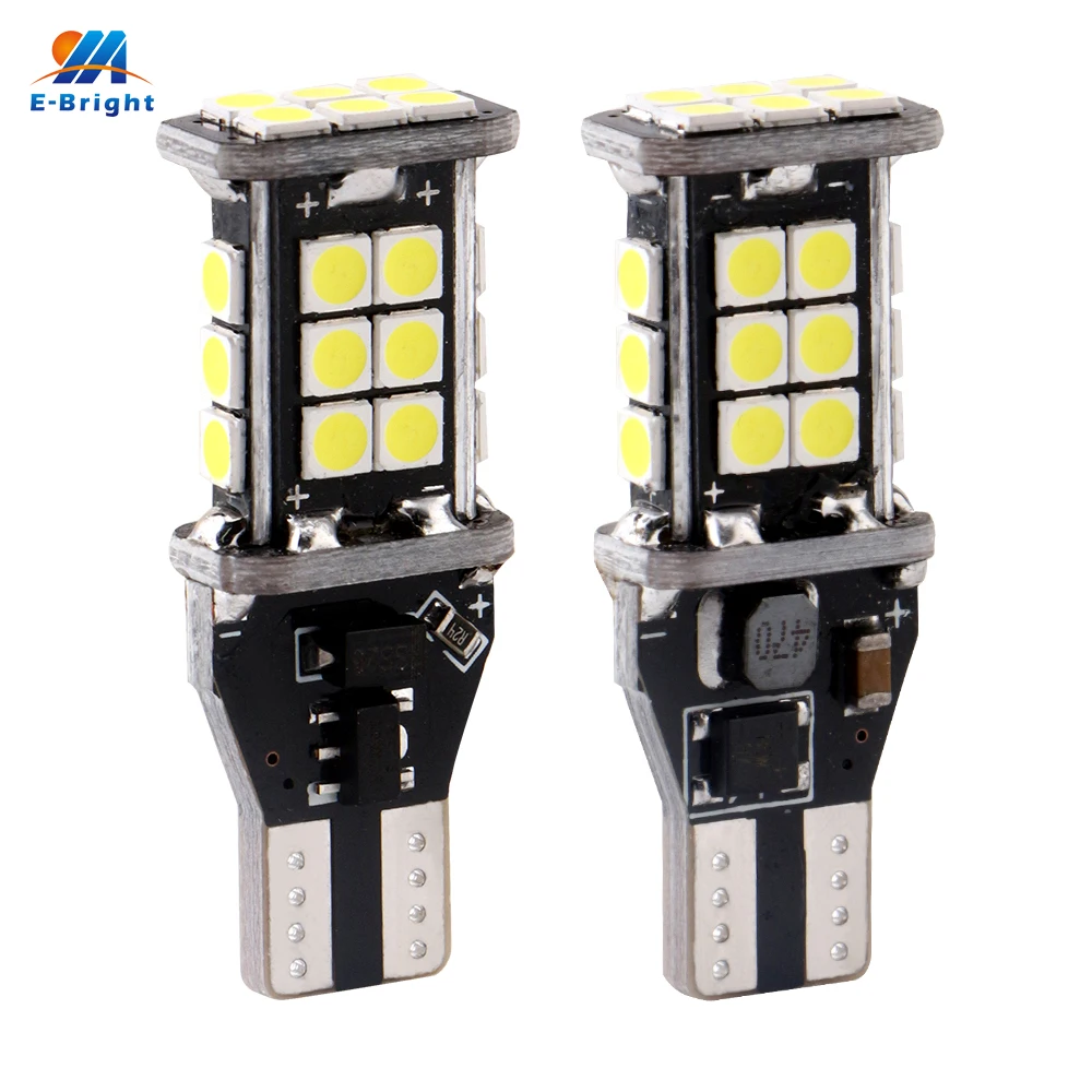 YM E Bright 2 шт. T15 3030 24 SMD 12 В DC Автомобильный интерьер LED Canbus без ошибок автомобильные