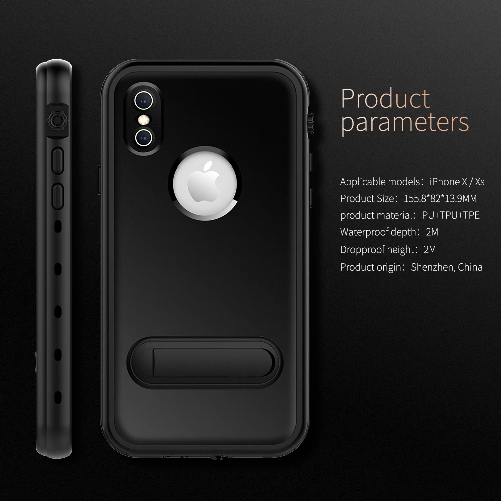 Original Red Pepper IP68 Waterproof Case for Apple iPhone XR Kickstand Shockproof Dust Proof Protective case XS Max | Мобильные