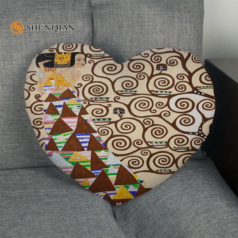 Густав Климт поцелуй сердце Форма накидка для подушки размер 41 x36cm 47x42 см