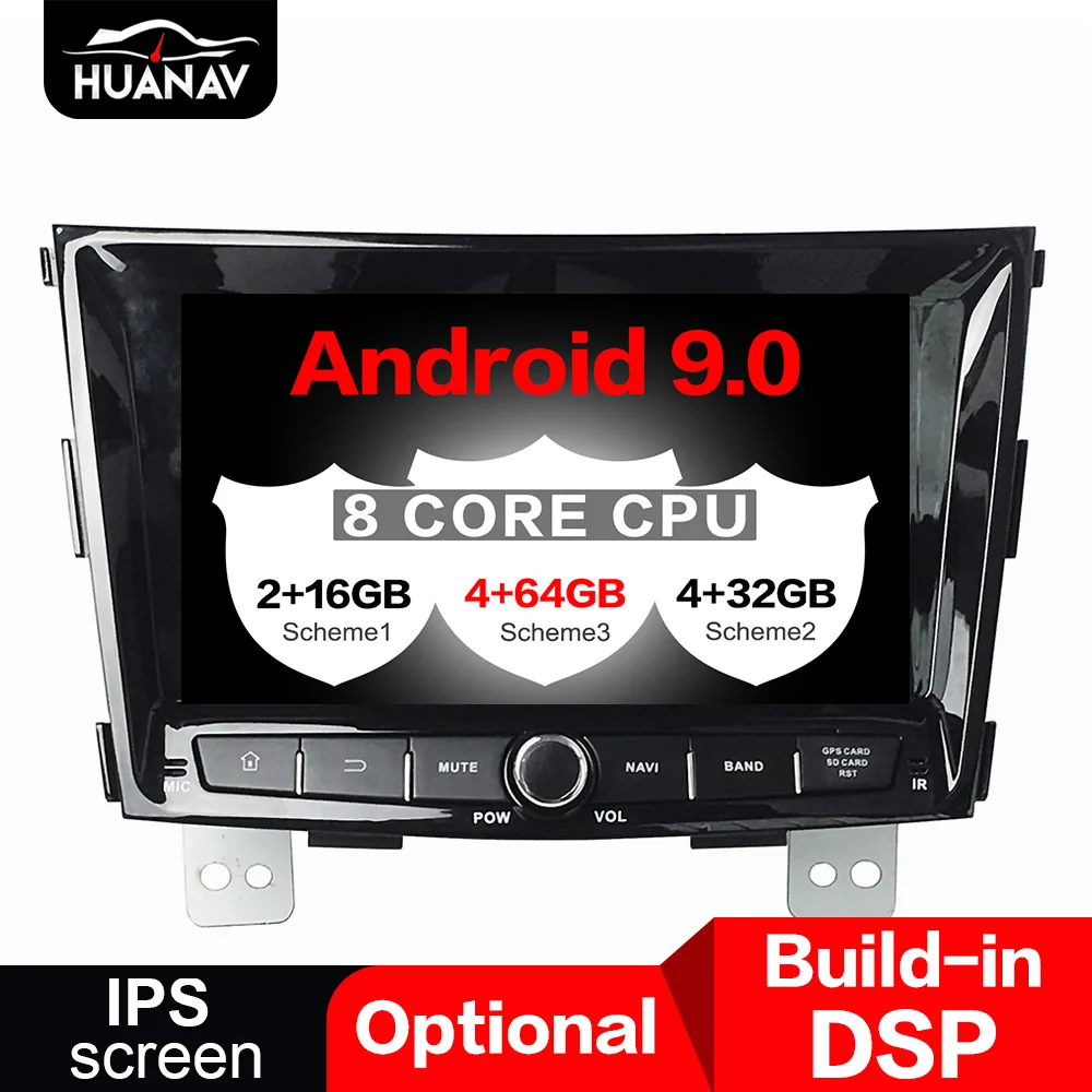 DSP Android 9 0 автомобильный CD DVD плеер GPS навигация для Ssangyong Tivolan 2014 + Авто Стерео Радио