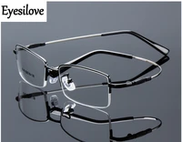 eyesilove fashion half rim optical frames metal myopia glasses frame for men women prescription glasses