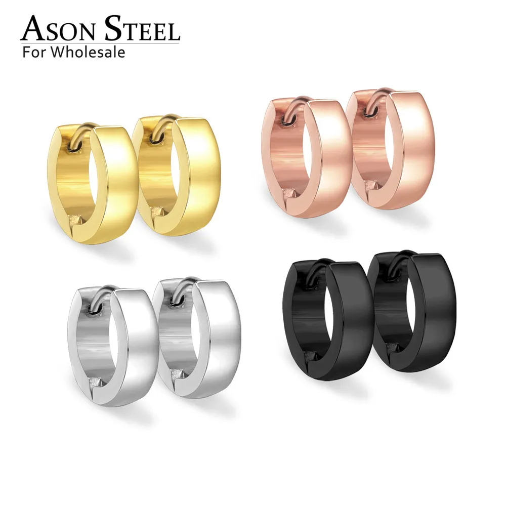 Женские серьги-кольца ASON steel серьги из нержавеющей стали золотого/серебряного