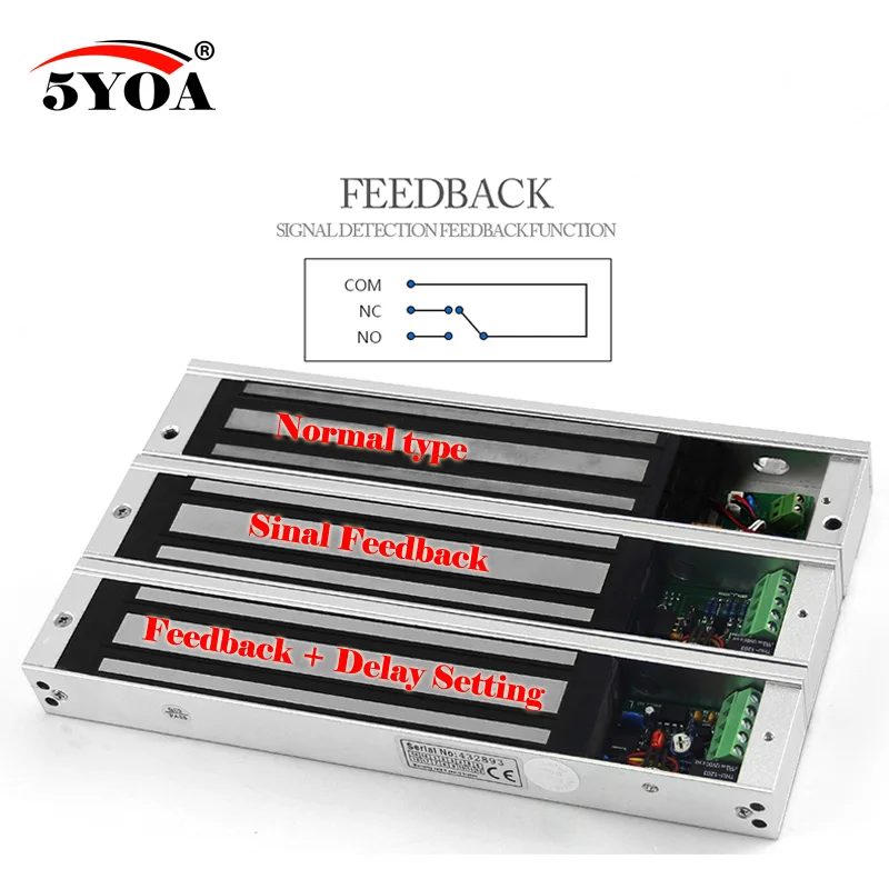 Электронный замок Электрический магнитный дверной 60/180/280/350/500 кг 350/600/800 фунтов