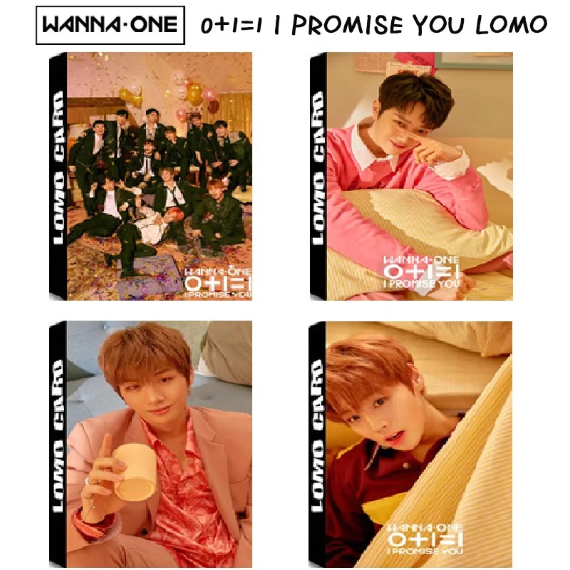 30 шт./компл. KPOP WANNA ONE 0 + 1 = я обещаем вам альбом HD фото карты ПВХ самодельные LOMO