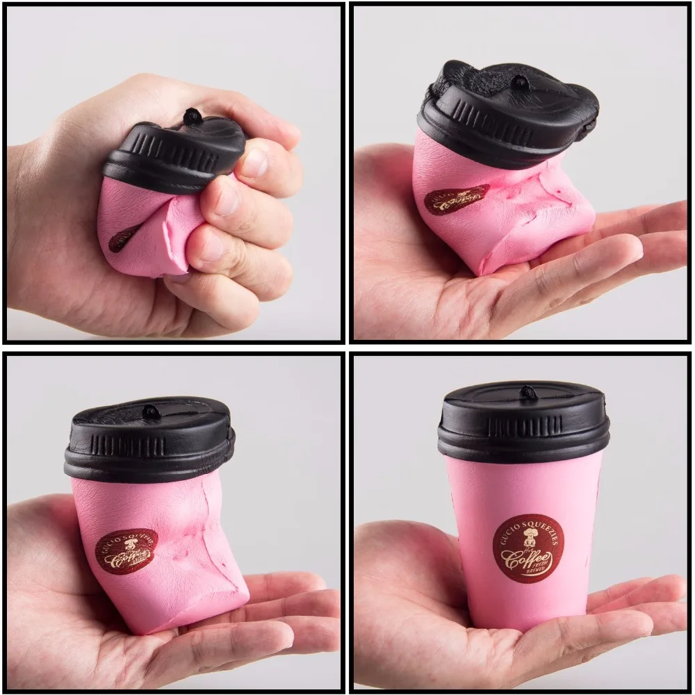 WATINC Kawaii 2 шт. Jumbo мягкими Кофе чашки замедлить рост душистый Vent Подвески малыш руку