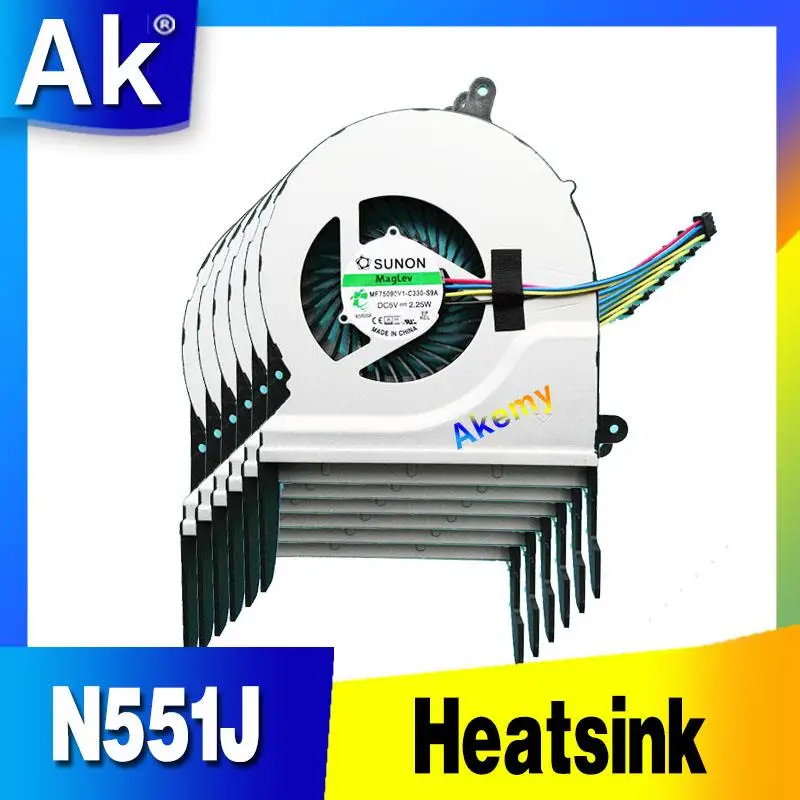 Akemy новый вентилятор процессора для For Asus N551 N551J N551JK N551JM N551JV N551JX N551JQ G58 G58J