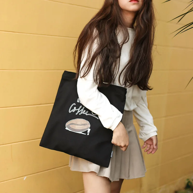 NJ SHOP Холщовая Сумка с буквенным принтом и забавным рисунком кошелек большой