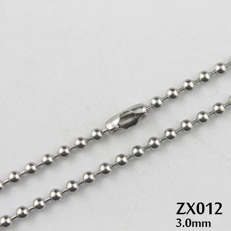 16 &quot 38&quot длина 3 мм Шаровая цепочка из бисера нержавеющей стали с пряжкой на
