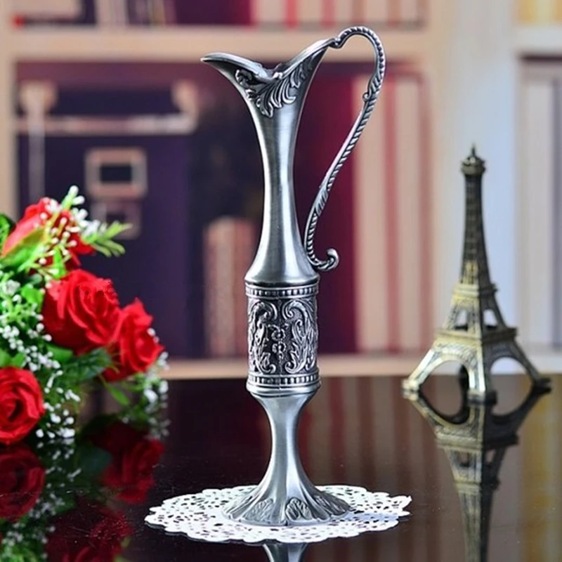 Бесплатная доставка Новый дизайн Оловянная металлическая Цветочная ваза для
