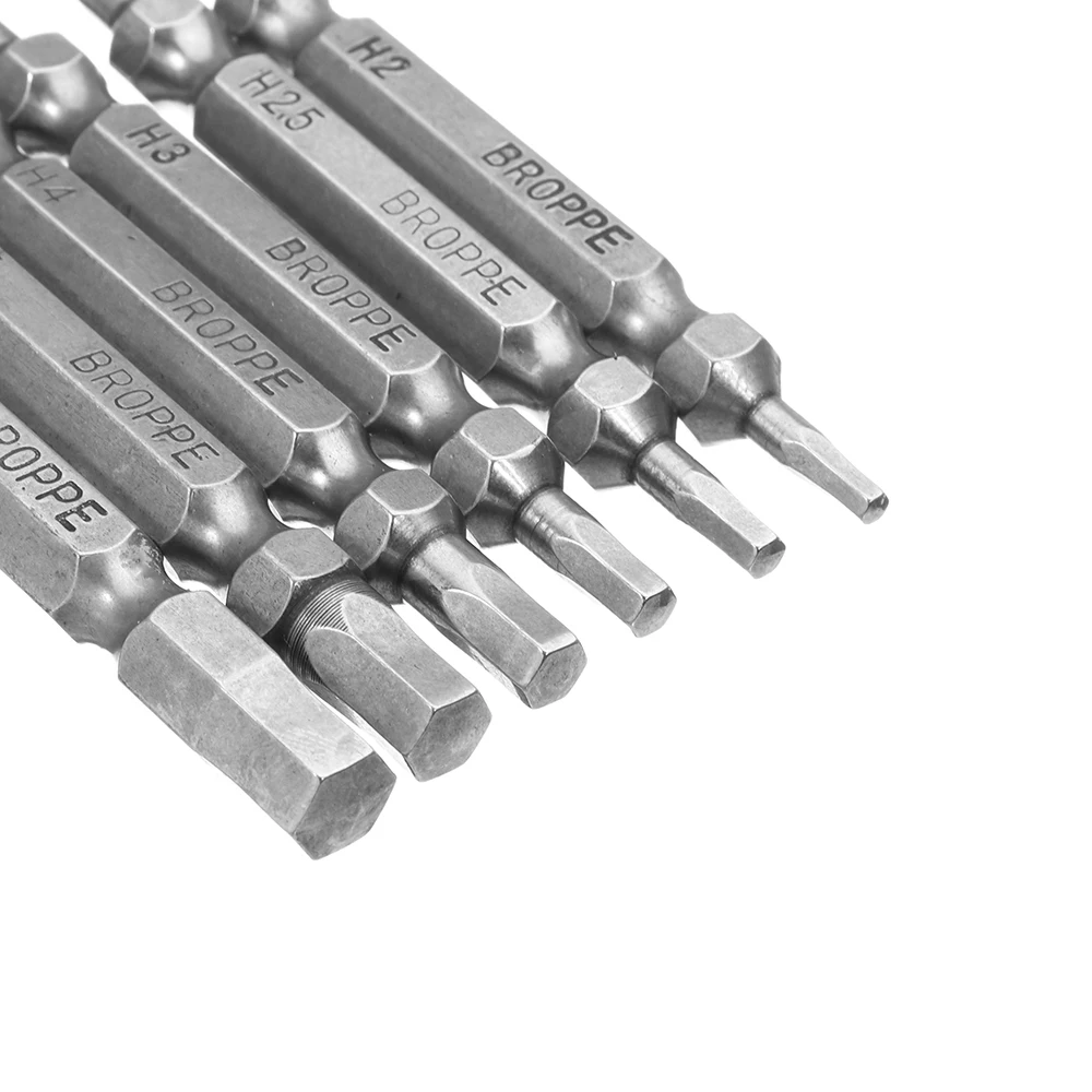 Broppe 6 шт. H2 H2.5 H3 H4 H5 H6 двойная Шестигранная головка магнитные S2 отвертки 65 мм длиной