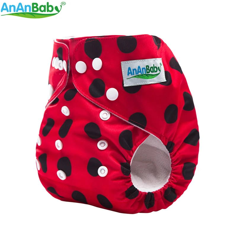 AnAnBaby 10 шт. в партии картонные принты Детские тканевый подгузник многоразовый моющийся подгузник Подгузники с микрофиброй вставки