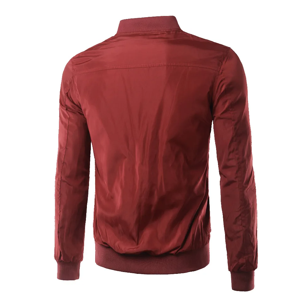 Мужская куртка бомбер Veste Homme2016 весенне осенняя модная облегающая на молнии