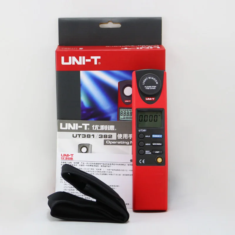 UNI T измерения освещенности UT381 Автоматический диапазон FC & LUX измерение уровня
