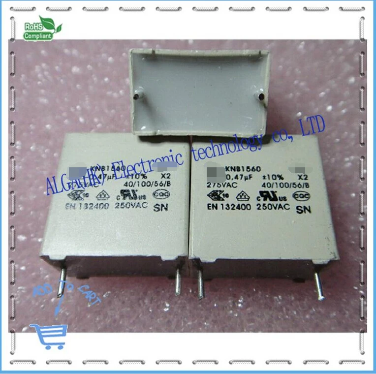 Защитный пленочный конденсатор KNB1560 X2 0 47 мкФ 470nf 474 275vac P15 точность: 20%. 10 шт.-1 партия