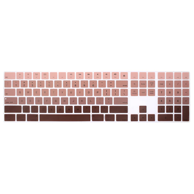Ombre Brown HRH силиконовый чехол для клавиатуры, защитная клавиатура для Apple Magic Keyboard с цифровой клавиатурой A1843 MQ052LL/A, выпущена в году - Цвет: Ombre Brown