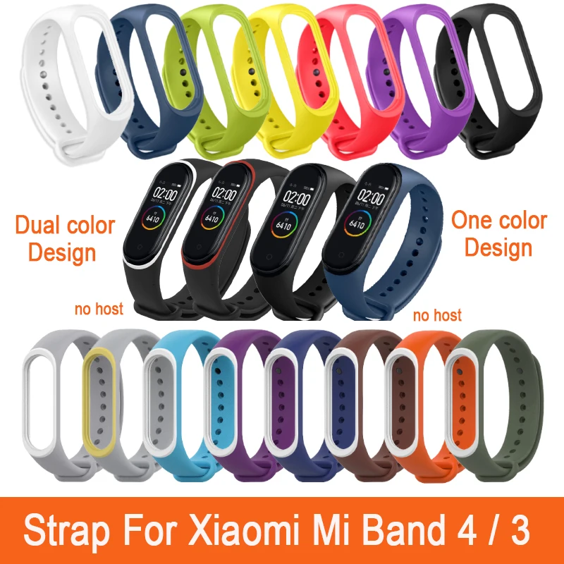 Цветной ремешок для Xiao Mi Band 4 браслет NFC силиконовый сменный Miband