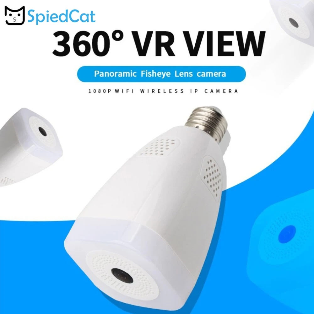 HD 2MP 1080 P умная мини-светодиодная лампа видеокамера безопасности 360 градусов
