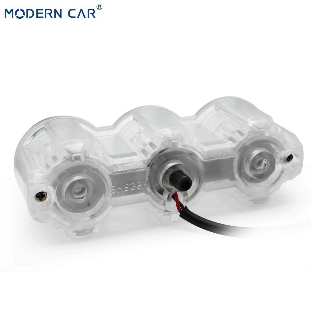 Современный автомобильный один ряд 3 xbulbs 12V DRL дневная ходовая лампа мотоцикла светодиодный светильник ting передние противотуманные фары светильник кронштейн атмосфера светильник s