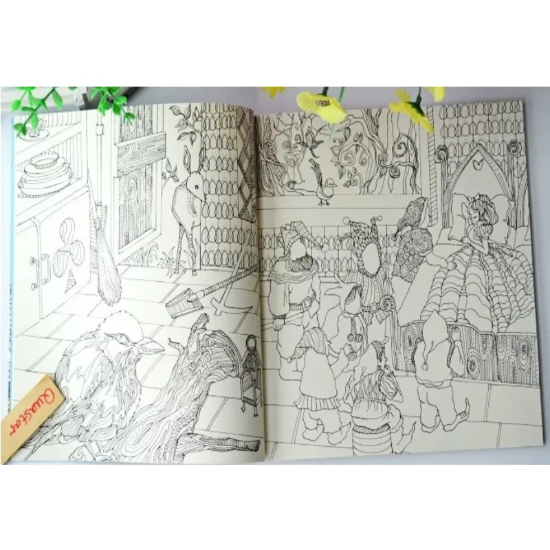 Книга для раскрашивания сказок Королевство взрослых детей книжка раскраска