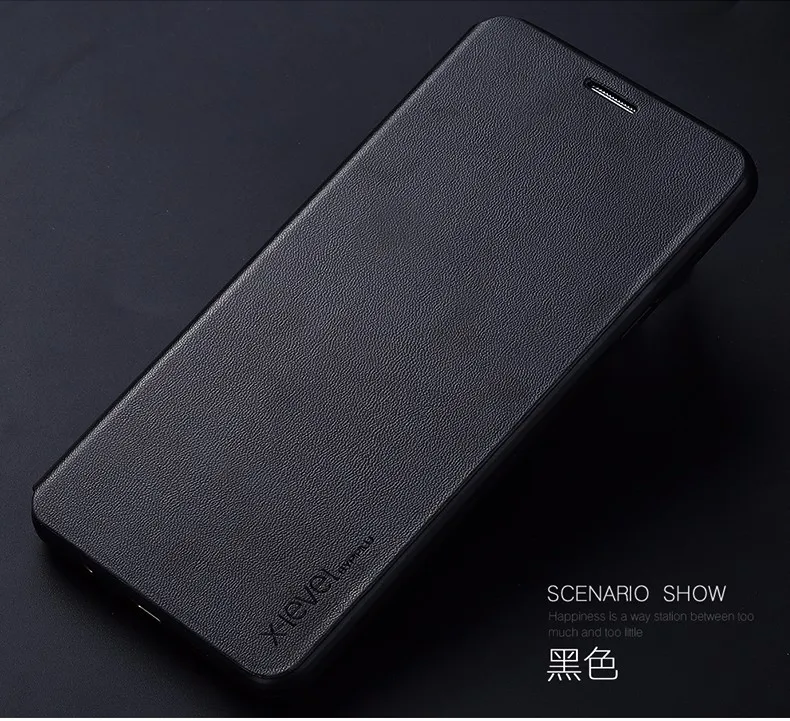 black X-Level ультра тонкий кожаный ТПУ чехол для телефона samsung S10 Plus S9 S8 защитный флип-держатель чехол для A10 A20 A50 Note 9 - Цвет: black