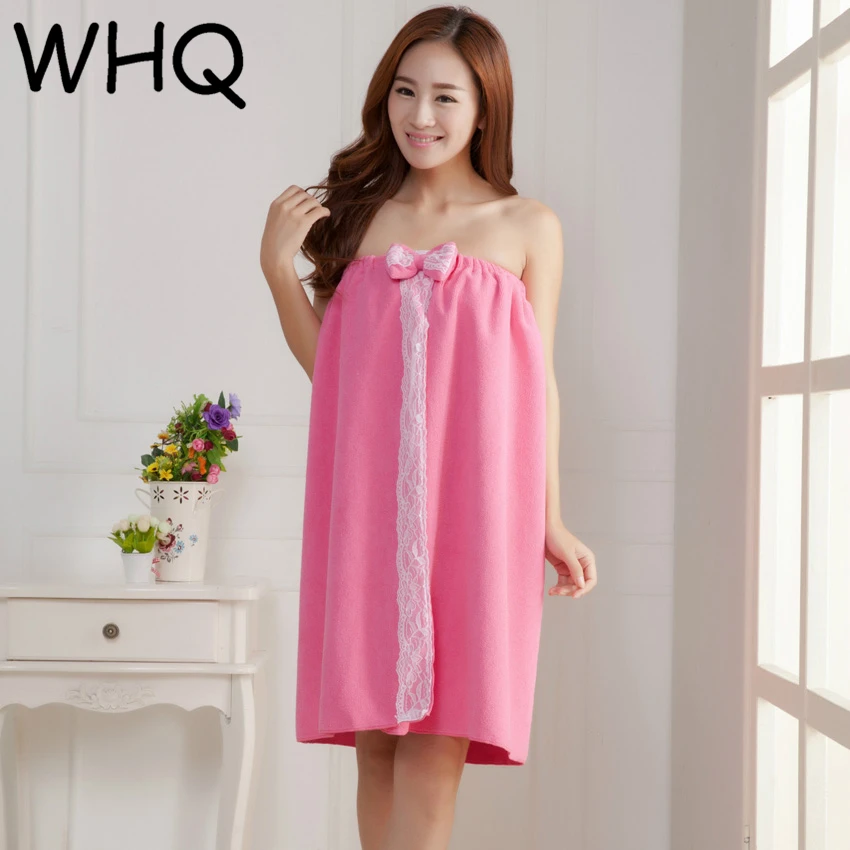 Банные полотенца для душа женские Волшебные банные из микрофибры с бантом