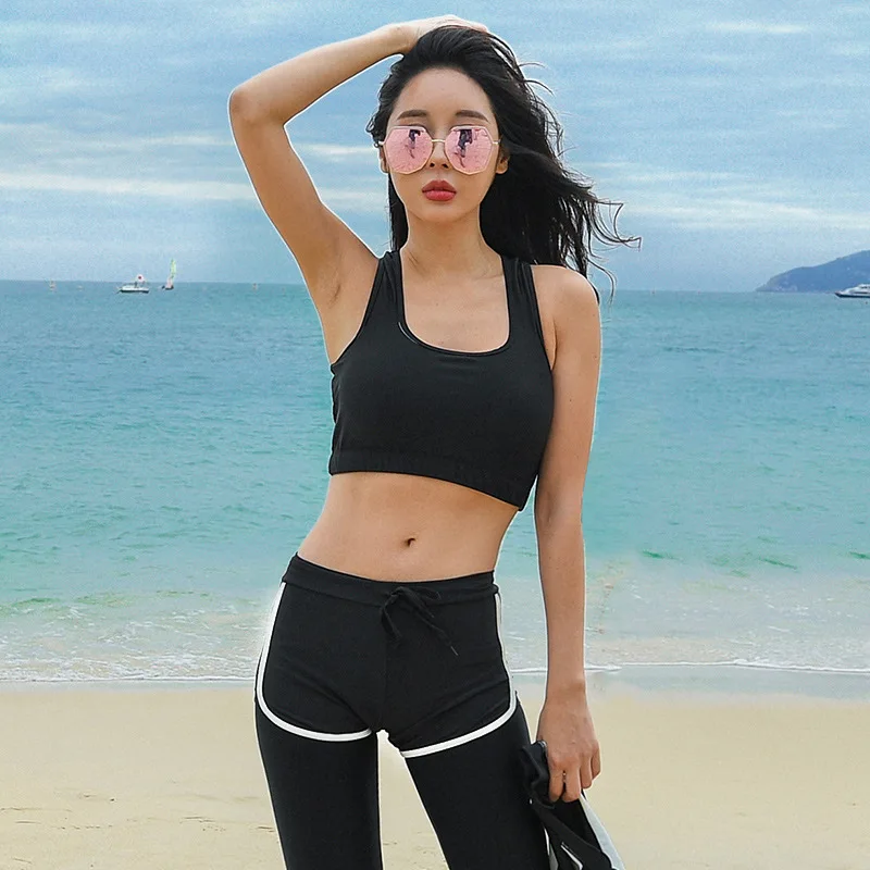 Комплект из 5 предметов для мужчин и женщин мужская рубашка плавания с длинным