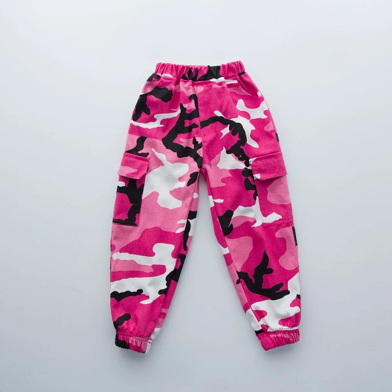 pants Детская белая футболка Топы, камуфляжные штаны для бега одежда в стиле хип-хоп, одежда для девочек и мальчиков, костюм для джазовых танцев Одежда для бальных танцев - Цвет: pants