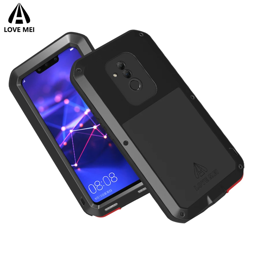 Love Mei Brand Case For Huawei Mate 20 Lite Metal Shockproof Phone Cover Full Body Armor Anti-Fall Shell |