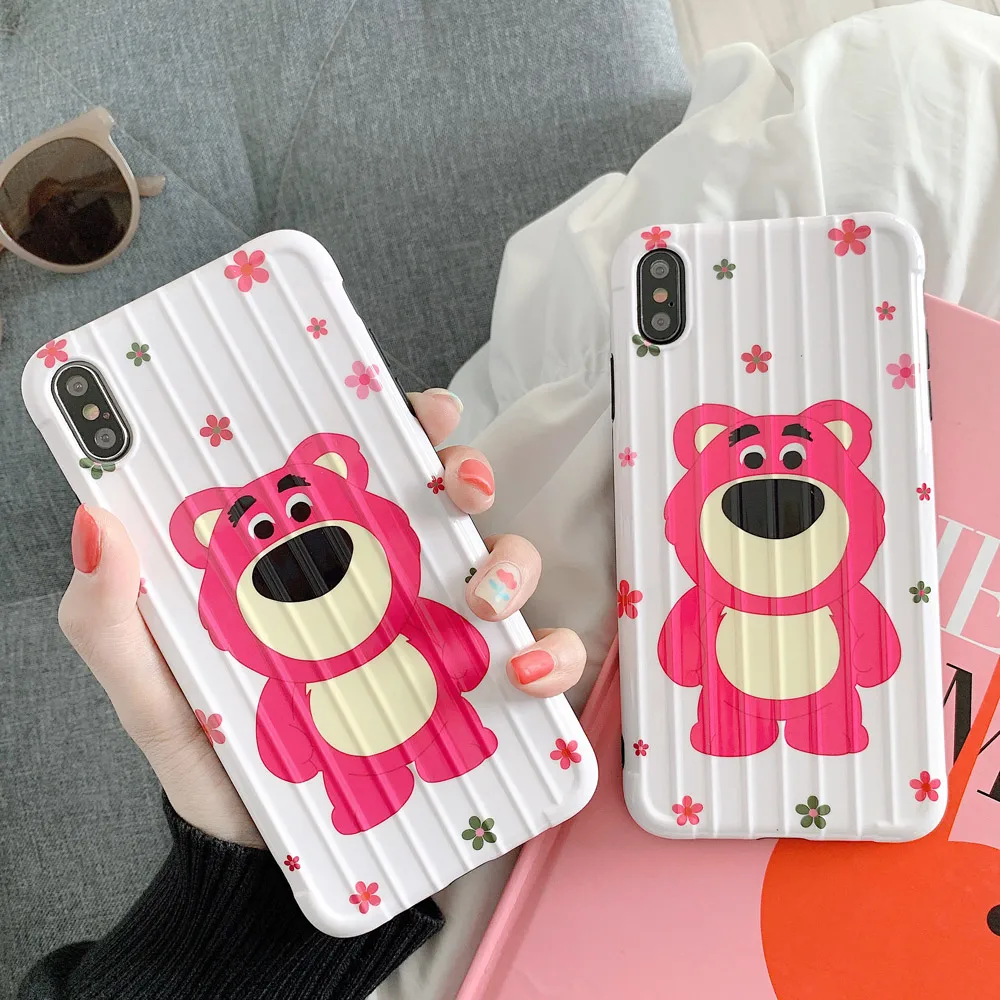 Чемодан класса люкс чехол для телефона Iphone XS MAX милый мультяшный 8 7 6 6S Plus четыре