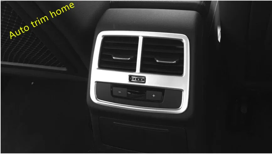 Lapetus Rear Armrest Box Air Conditioning AC Outlet Vent Cover Trim Fit For Audi A4 B9 A5 2016 - 2020 Sedan ABS / Auto Accessory |
