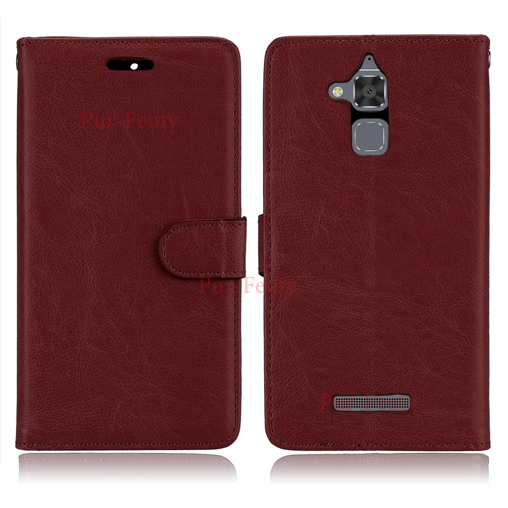 Brown Кожаный чехол-книжка для ASUS X008D Zenfone 3 Max ZC520TL ZC ZC520 520TL TL чехол для телефона для ASUS_X008D ASUS_X008DA сумки - Цвет: Brown