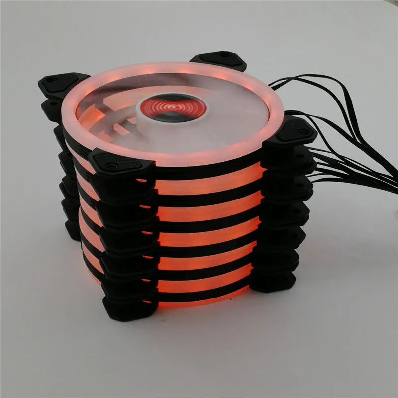 RGB чехол вентилятор 12 см настольный компьютер шасси вентилятор водяного Охлаждения Красочные Аврора Eclipse тихий вентилятор
