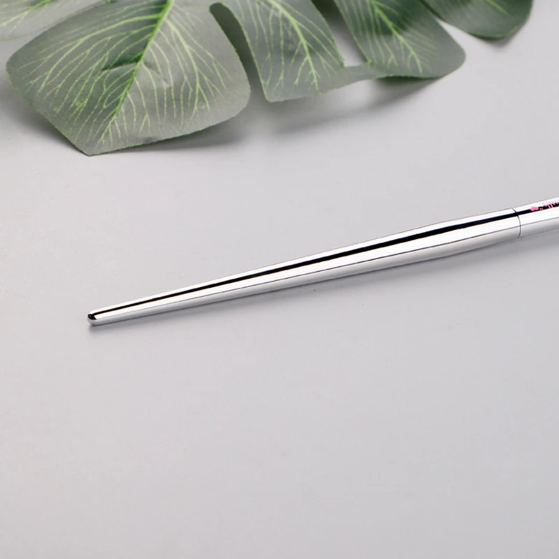 It Cosmetic Flat Eyebrow Brush Silver Chromed Synthetic Eye Brow Lip Makeup Brush