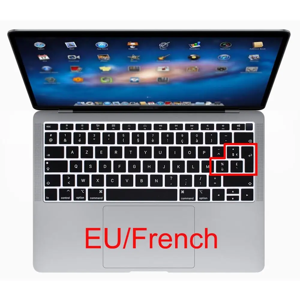 French Redlai силиконовый мягкий чехол для клавиатуры Macbook Air 13 Модель A1932 retina& Touch ID EU Verstion испанский итальянский - Цвет: French