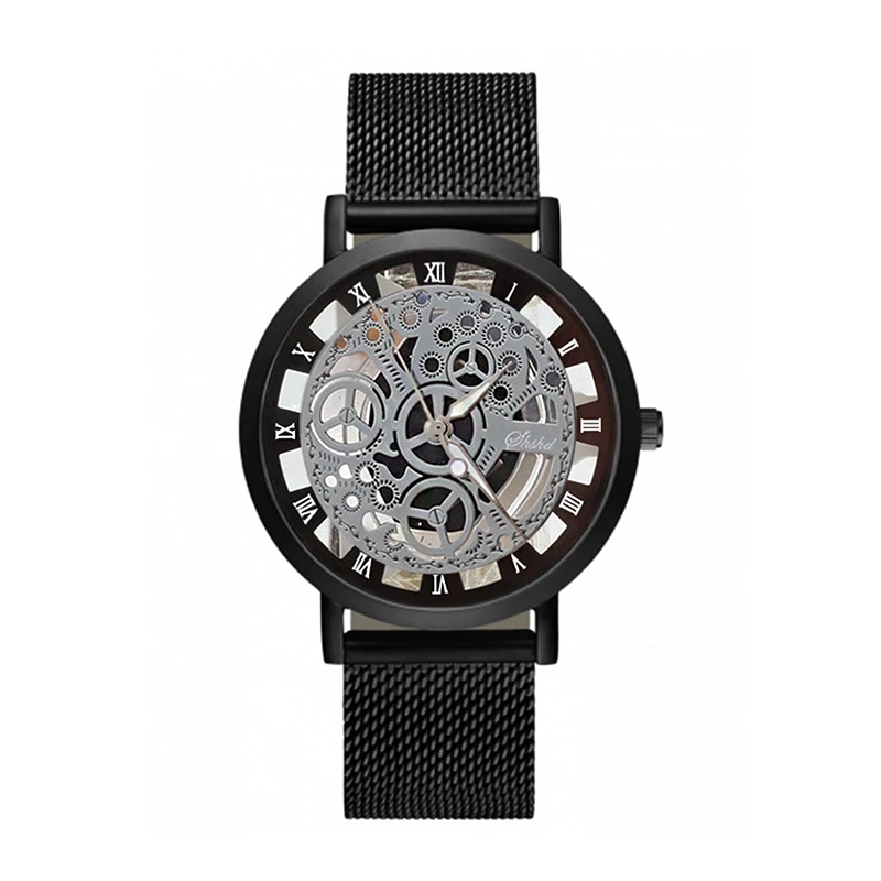 

Men's Fashionable Watch Round Dial Stainless Steel Band Casual Business Wristwatch 0871
