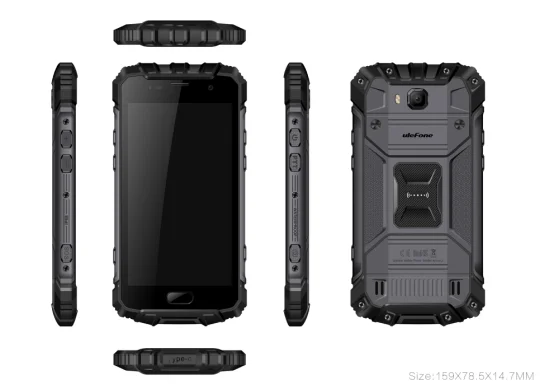 Ulefone Armor 2 IP68 водонепроницаемый мобильный телефон 5,0 дюймов FHD 6 ГБ ОЗУ 64 Гб ПЗУ Helio P25 Восьмиядерный 2,6 ГГц NFC 4700 мАч пылезащитный 4G - Цвет: Black