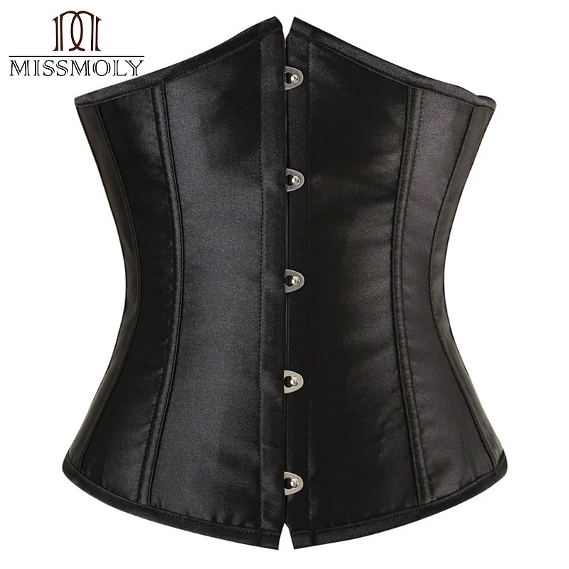 X Plus Size Sexy Gothic Corset Bustier Waist Cincher Steampunk Underbust Slimming Satin Embroidered | Женская одежда