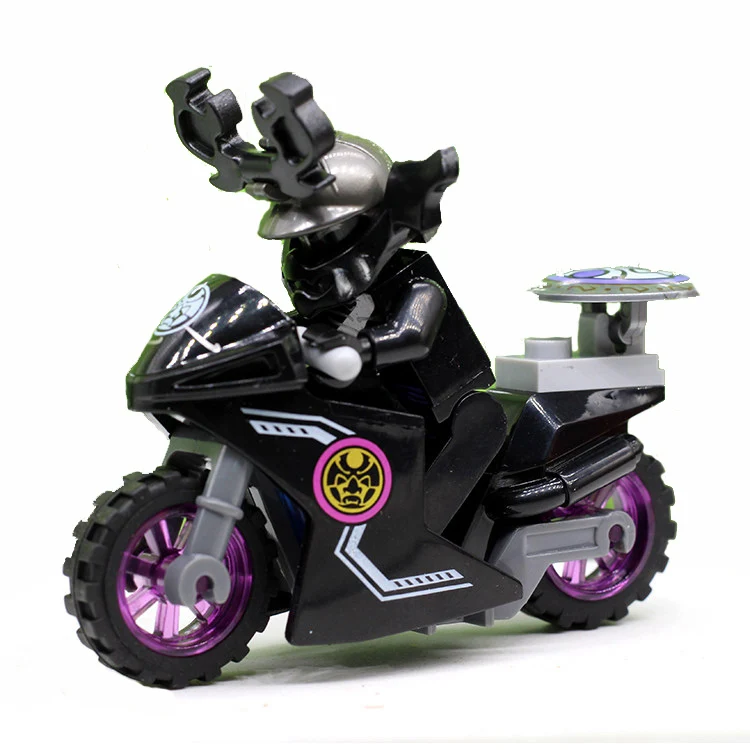 Сливовый Для мотоцикла ниндзя, фигурки, Kai Jay Zane Nya Lloyd Garmadon WU с оружием, строительные блоки, кирпичи, игрушки - Цвет: Сливовый