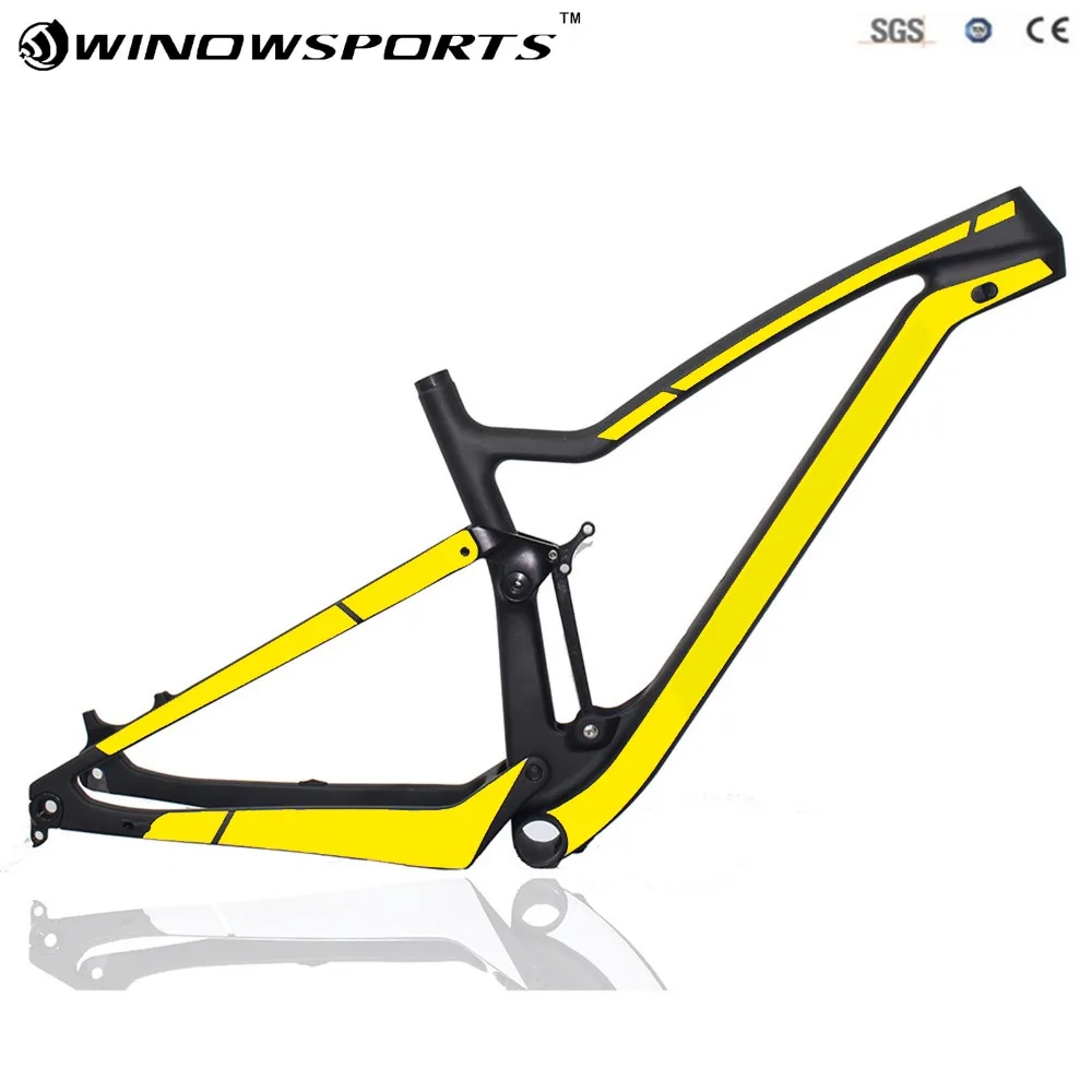 29er XC велосипедная полностью подвесная рама карбоновая для горного велосипеда 142*12 размер Крест Страна 15 5/17