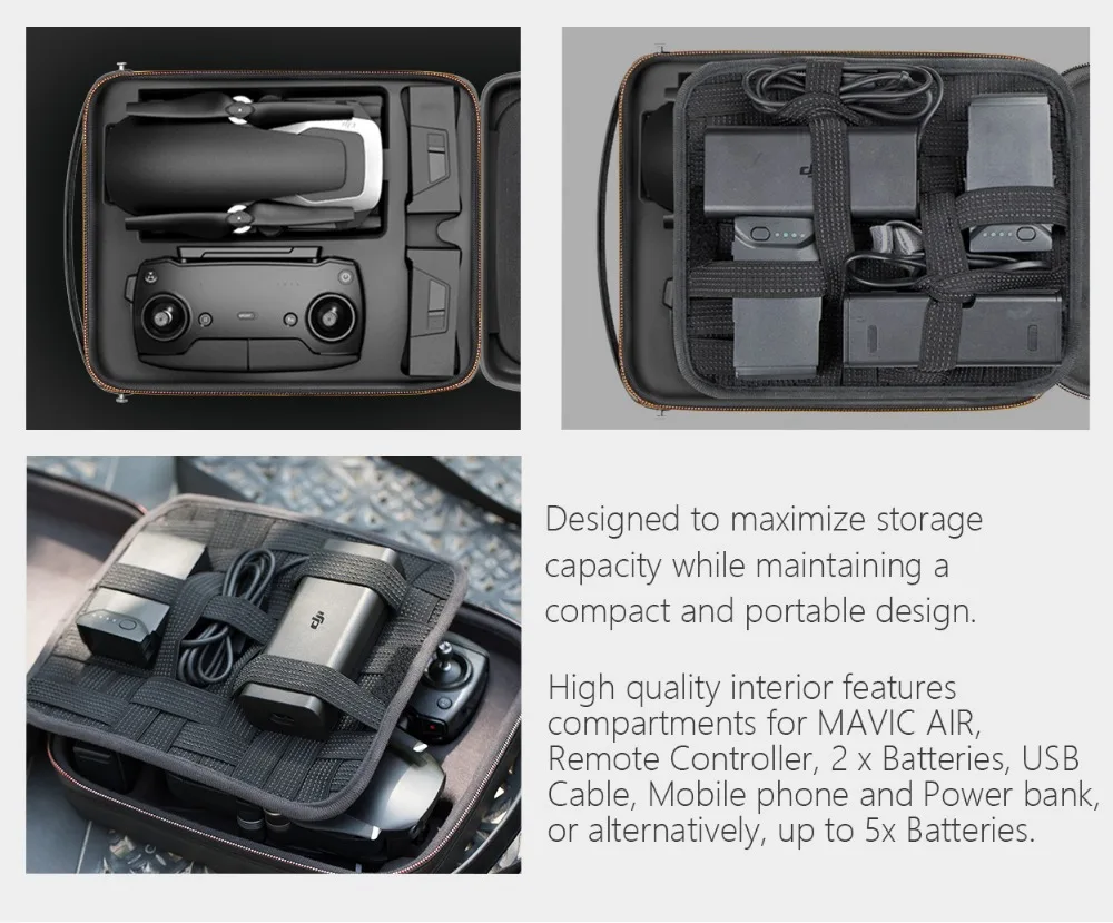 PGYTECH EVA водонепроницаемый чехол для переноски для DJI Mavic Air Портативная сумка на плечо коробка для хранения сумка для Mavic Air Drone аксессуар