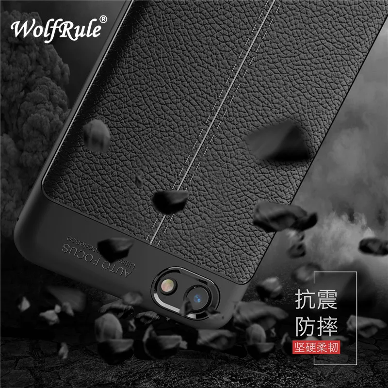 Чехол WolfRule Vivo Y71 противоударный Роскошный кожаный чехол из ТПУ для чехлы