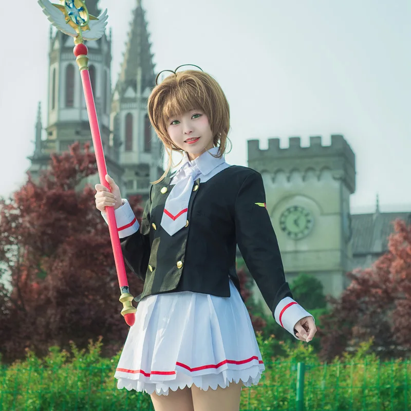 Cardcaptor Sakura Card Captor школьная форма аниме косплей костюм для женщин Хэллоуин |