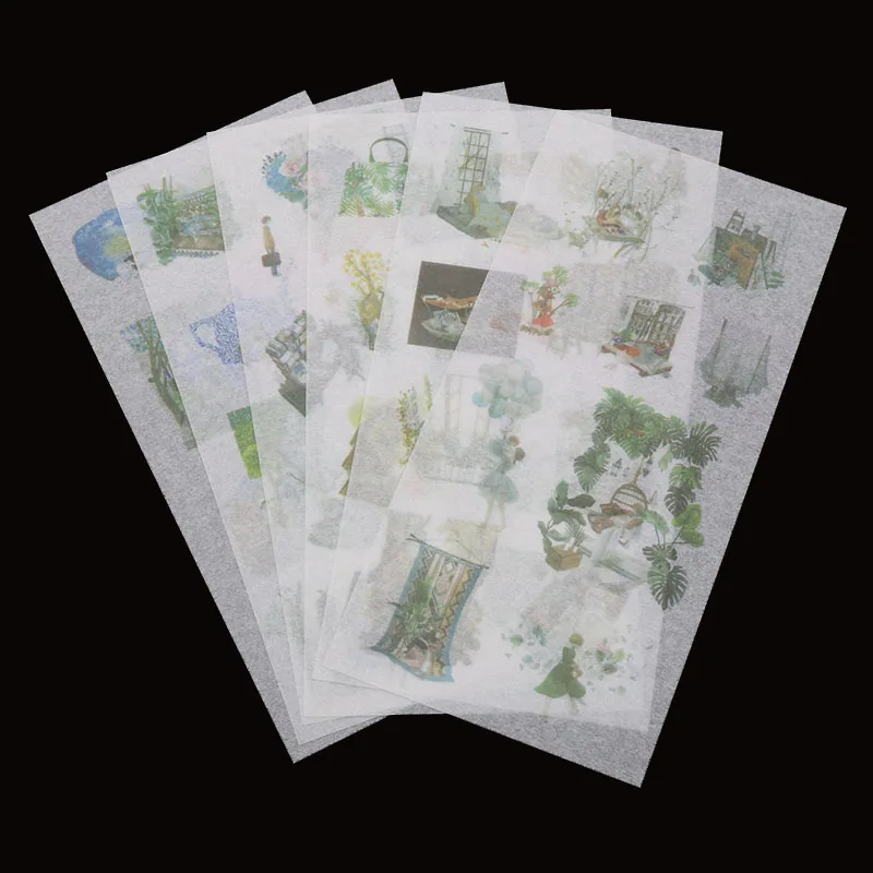 6 листов/упаковка прозрачные наклейки для альбома Счастливый вкус|Канцелярские