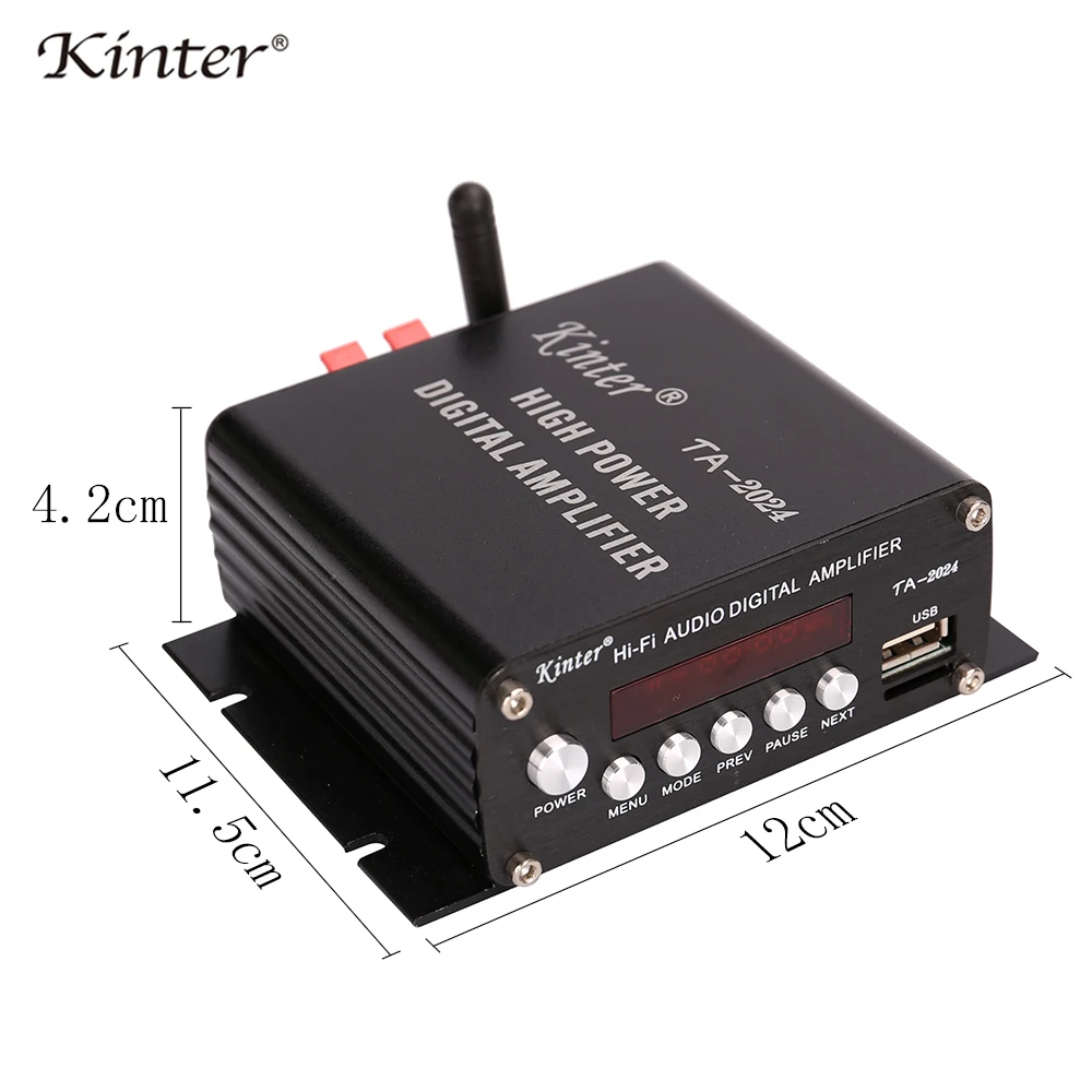 Kinter TA 2024 для bluetooth hifi цифровой усилитель мощности класса T аудио 2.0CH tda2024 20 W с USB TF