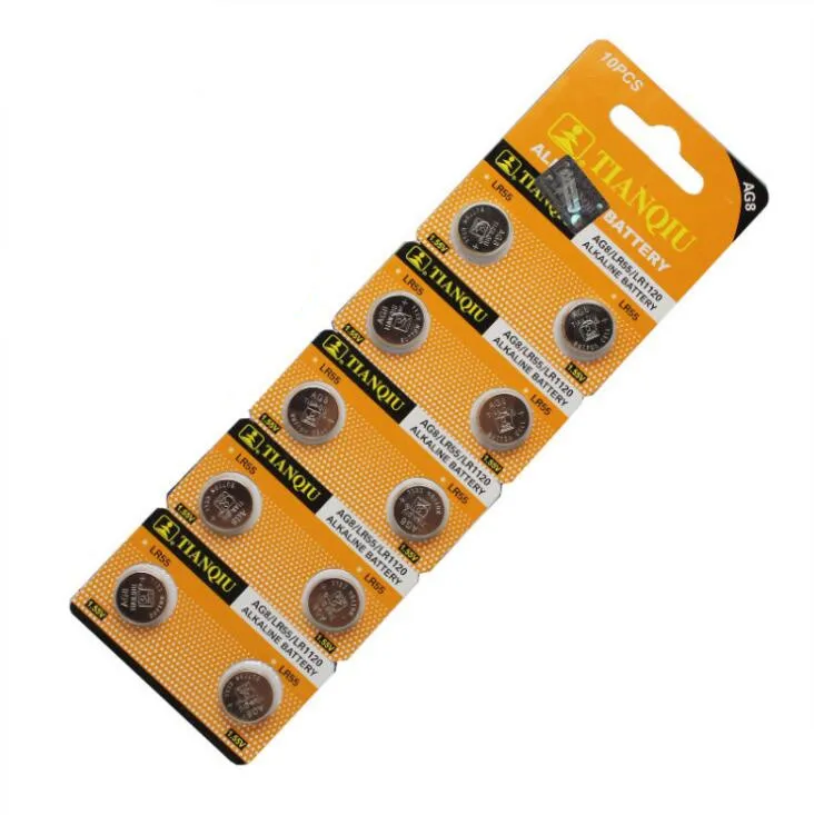 10 шт./упак. AG8 батарея LR55 391 щелочная 1 55 в SR1120 191 LR1120 кнопочные аккумуляторы|Часовые