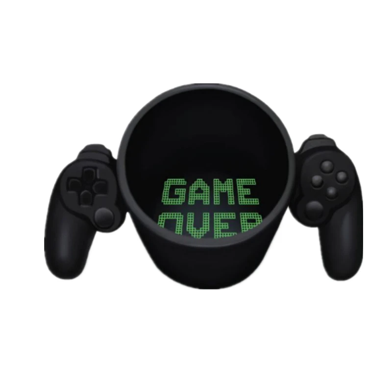 

Game Over Japan Cup Game Black Creative Super Realistic Gamepad Model Coffee Mug Game Lovers Friend Child Birthday Gift Caneca