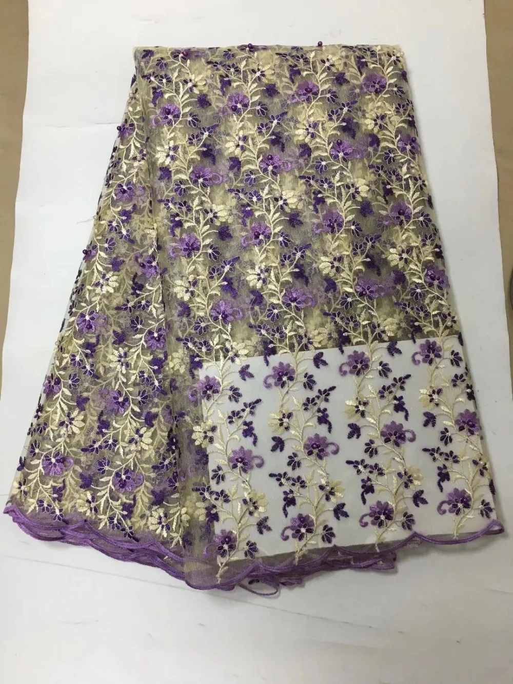 Fashion Flower Lace Fabric African Nigeria France 2018 High Quality Tulle | Дом и сад