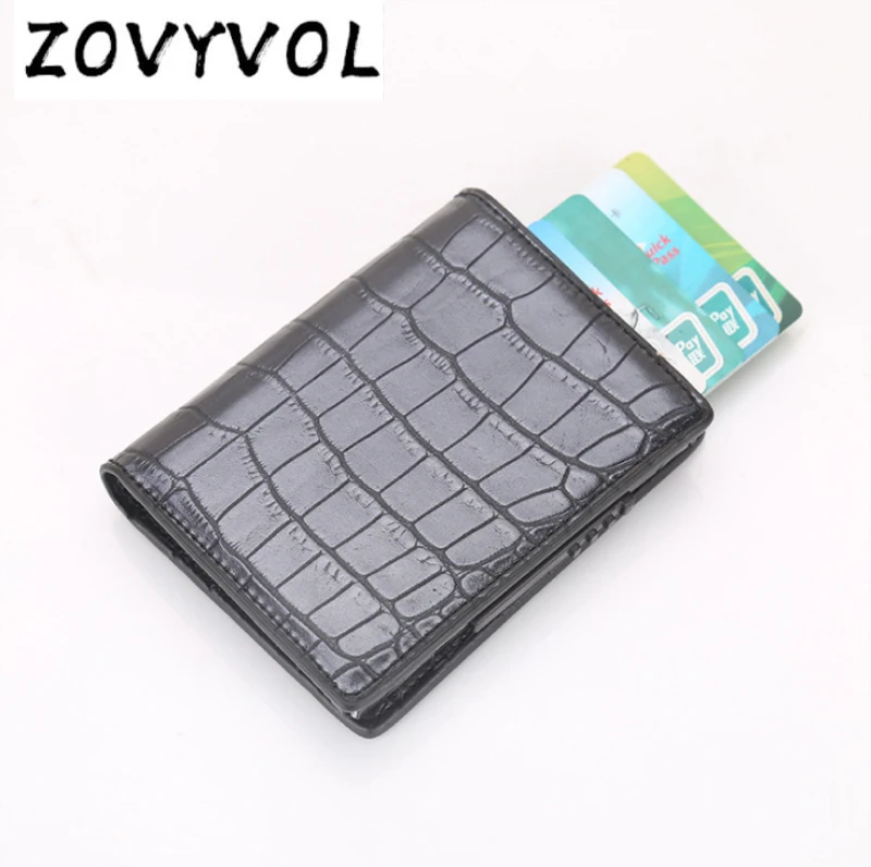 Кошелек ZOVYVOL Rfid мужской тонкий мини-кошелек металлический алюминиевый бумажник