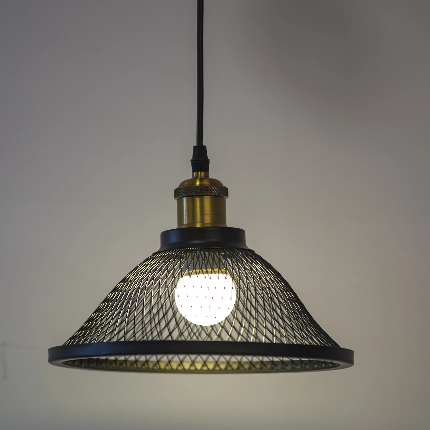 Современная металлическая Подвесная лампа винтажная черная птичья клетка