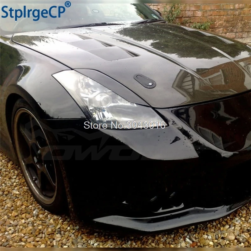 Углеродного волокна фары веки для Nissan 350Z Z33 Coupe 2003 2008 стайлинга автомобилей